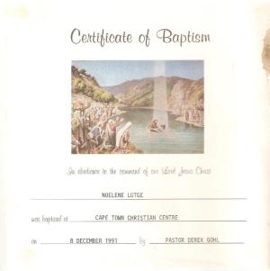 certificate of baptism